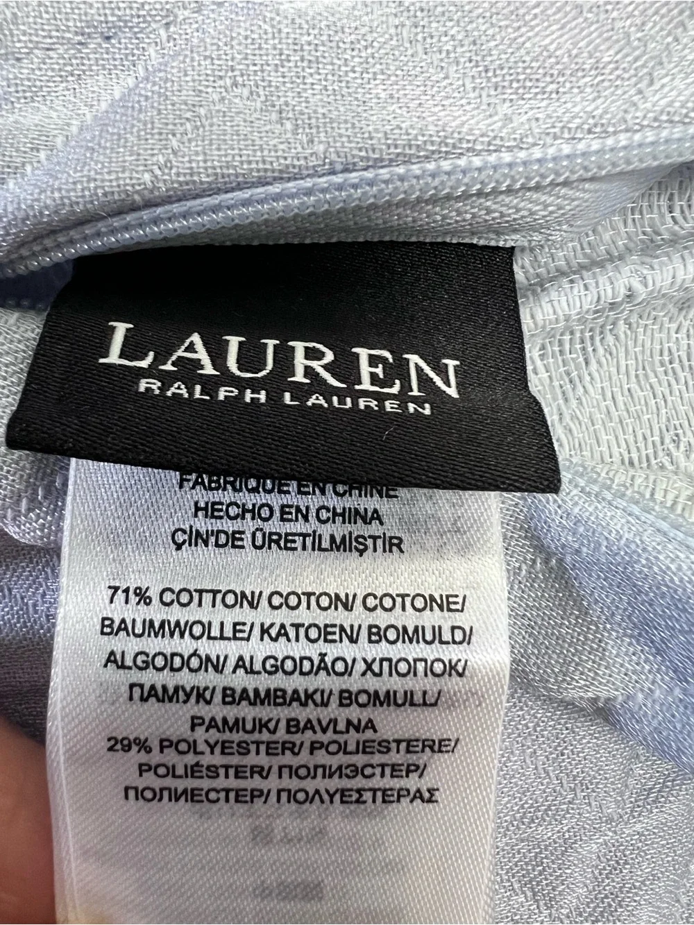 2 Lauren Ralph Lauren KAIA Standard Shams Cornflower Blue Chevron Matelasse 2